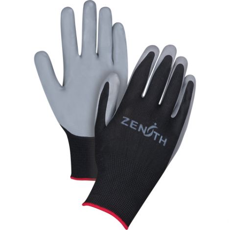 Black Nylon Nitrile Coated Gloves - Size: 2X-Large (11) - Case/Qty: 120 Pairs