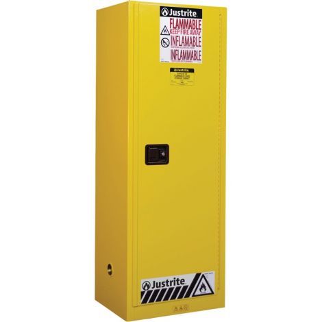 Sure-Grip® EX Slimline Flammable Safety Cabinet, 22 gal. cap., 1 Door, 23.25"W x 65"H x 18"D