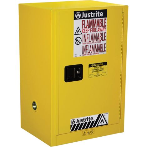 Sure-Grip® EX Compac Flammable Safety Cabinet, 12 gal. Cap., 1 Door, 23.25"W x 18"D x 35"H