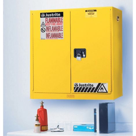 Wall Mount Sure-Grip® Ex Safety Cabinets, 20 gal. Cap., 2 Door, 43"W x 12"D x 44"H