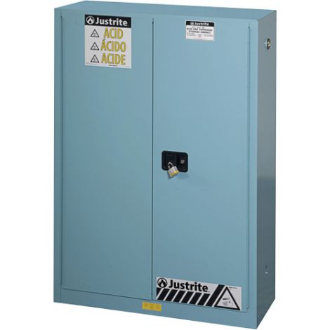 Sure-Grip® Ex Acid/Corrosive Storage Cabinets - Capacity: 45 gal. - Width: 43" - Depth: 18" - Height: 65"