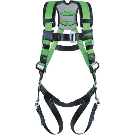 Miller® Revolution™ Construction Harnesses - Tongue Leg Buckles, Removable Belt, Side D-Ring & Pad