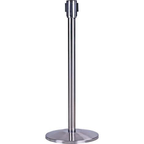 Free-Standing Crowd Control Barrier Receiver Post - Finish/Colour: Stainless