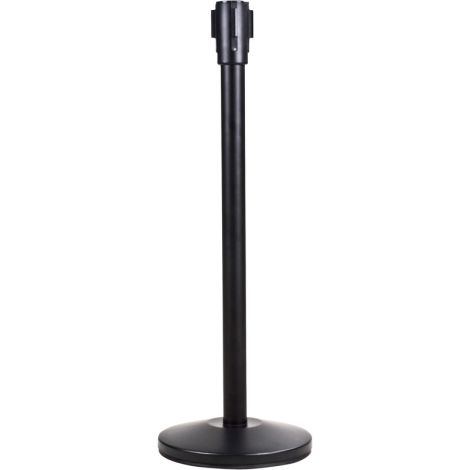 Free-Standing Crowd Control Barrier Receiver Post - Finish/Colour: Black