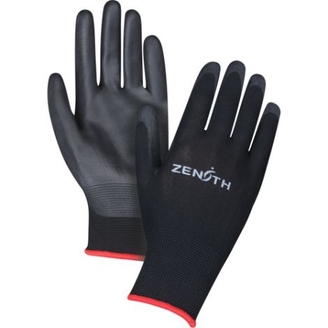 Lightweight Polyurethane Palm Coated Gloves - Size: Medium (8) - Colour: Black - Case/Qty: 120 Pairs