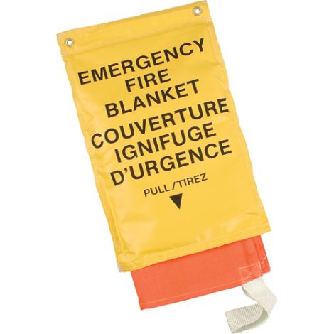 Emergency Fire Blankets w/Bag - Orange - Size: 72"L x 72"W