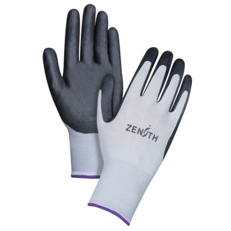 Breathable Lightweight Nitrile Foam Palm Coated Gloves - Size: X-Small (6) -  Case/Qty: 60 Pairs