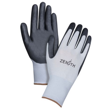 Breathable Lightweight Nitrile Foam Palm Coated Gloves - Size: Large (9) - Case/Qty: 60 Pairs