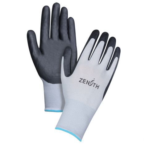 Breathable Lightweight Nitrile Foam Palm Coated Gloves - Size: X-Large (10) - Case/Qty: 60 Pairs