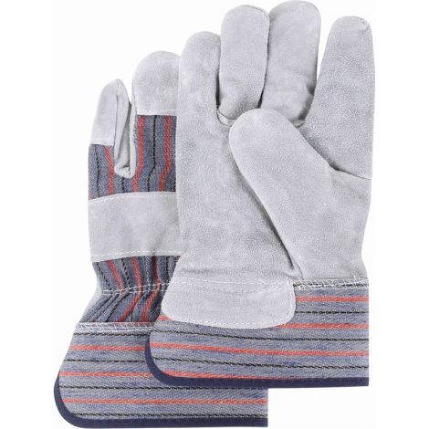 Split Back Premium Quality Fitters Gloves, Medium, Split Cowhide Palm, Cotton Inner Lining, Case/Qty: 60 Pairs