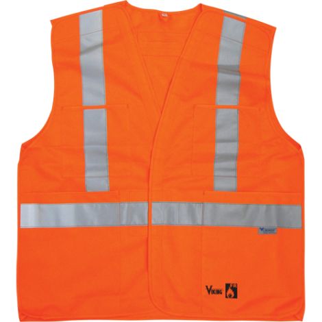 Fire Retardant Safety Vest - Size: 2X-Large/3X-Large - Case/Qty: 6