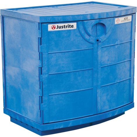 Polyethylene Corrosive/Acid Cabinet, 24 gal. cap., 36"W x 25"D x 35"H