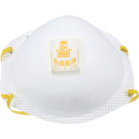 8511 N95 Particulate Respirators - Size: Standard - Qty/Case: 4 ( 40 Respirators) 