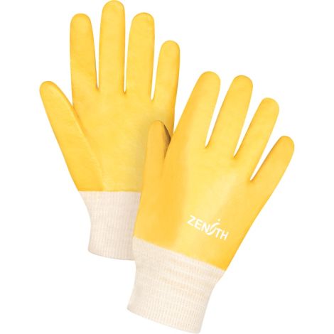 Rough-Finish Chemical-Resistant Gloves, Size Large/9, 10"L, PVC, Interlock Inner Lining, 47-mil, Case/Qty: 120 Pairs