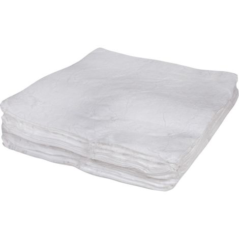 Meltblown Sorbent Pads, Oil Only, 30" x 30", 50 gal. Absorbency, Pack of 50