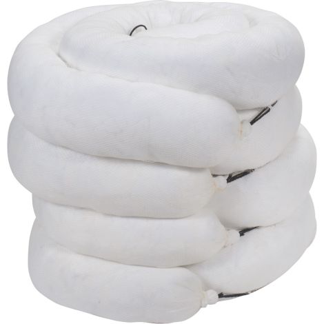 Premium Sorbent Booms, Oil Only, 10'L x 8"W, 70 gal. Absorbency, Pack of 4