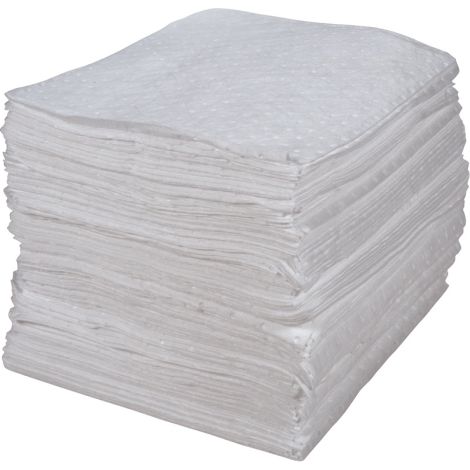 Bonded Sorbent Pads, Oil Only, 15" x 17", 30 gal. Absorbency, Pack of 200