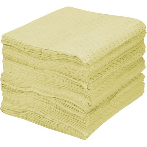 Hazmat Fine Fibre Sorbent Pads, Light Weight, 15" x 17", 30 gal. Absorbency, Pack of 200