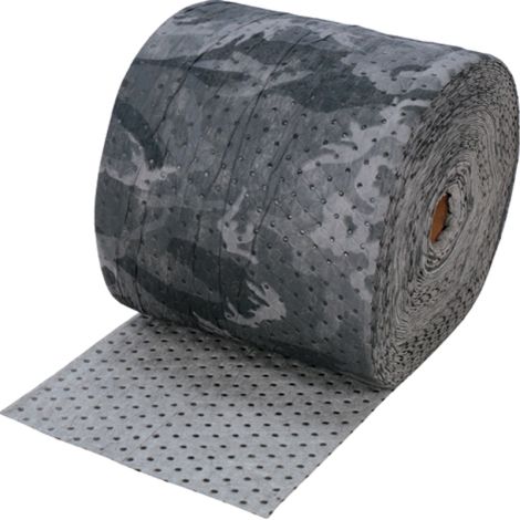 Camouflage Sorbent Rolls, Heavyweight, 150'L x 15"W, 25 gal. Absorbency