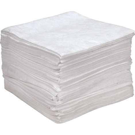 Anti Static Sorbent Pads, Oil Only, 15" x 18", 25 gal. Absorbency, Pack of 100