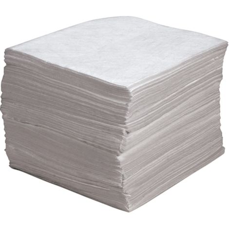 Meltblown Sorbent Pads, Oil Only, 15" x 17", 30 gal. Absorbency, 2 Packs of 200