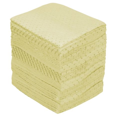 Industrial Grade Fine Fibre Sorbent Pads, Hazmat, 15" x 17", 35 gal. Absorbency, Pack of 100