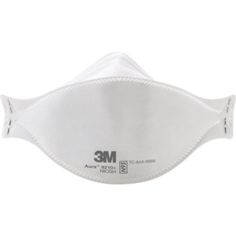 9210 N95 Aura™ Particulate Respirators - Size: Standard - Qty/Case: 4 ( 80 Respirators)