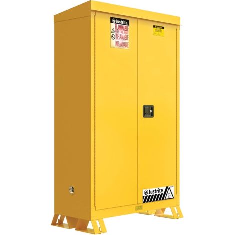 Outdoor Flammable Storage Cabinet, 45 gal., 2 Manual Doors, 43"W x 65"H x 18"D