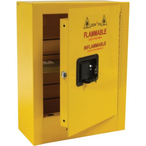 Mini Flammable Safety Cabinet, 2 Gal., 1 Door, 17"W x 22"H x 8"D