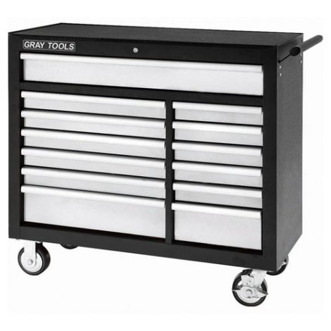 Roller Cabinet - 13 Drawer - Overall Depth: 19" - Overall Width: 42" 