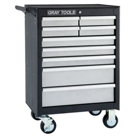 Roller Cabinet - 9 Drawers - Overall Depth: 18" - Overall Width: 26-1/2"