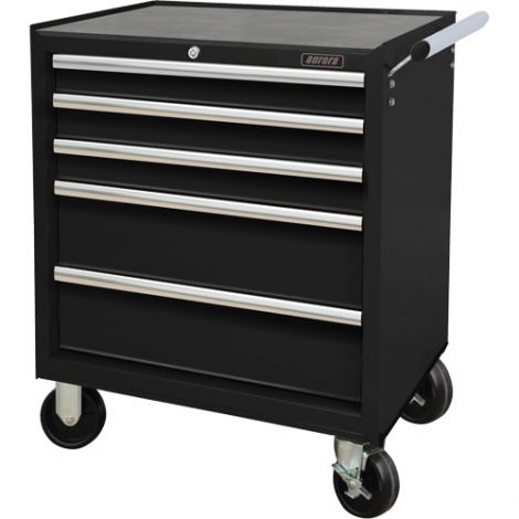 Industrial Tool Cart - No. of Drawers: 5 - Overall Dimensions: 18-3/4"D x 27"W x 31-1/2"H