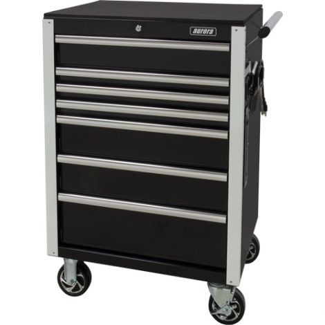 Industrial Tool Cart - No. of Drawers: 7 - Overall Dimensions: 22"D x 28"W x 42-3/8"H