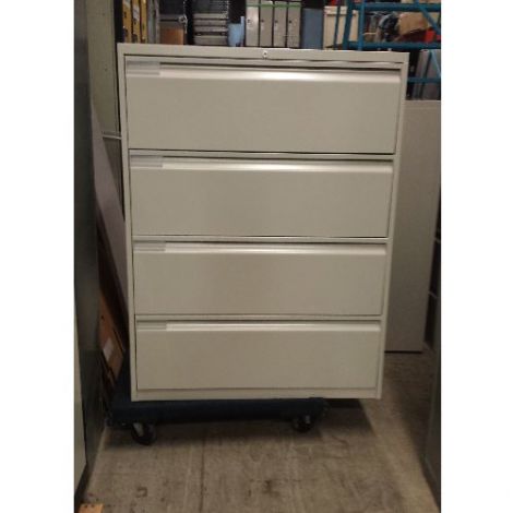 **4 Draw Lateral Filing Cabinet - Used - Colour: Beige - Excellent Condition**