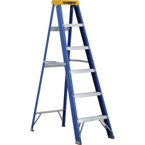 Industrial Duty Fibreglass Stepladders (6300 Series) - Nominal Height: 6' 