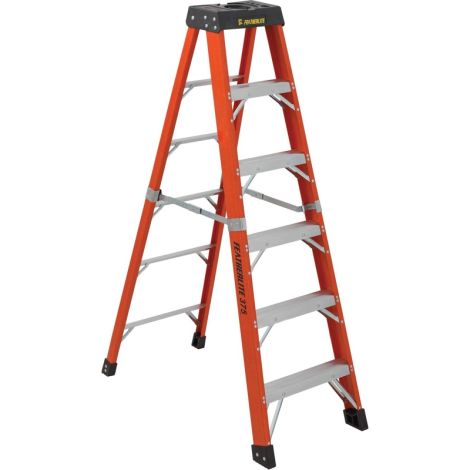 Industrial Extra Heavy-Duty Fibreglass Stepladders (6800 AA Series), 6', Fibreglass, 375 lb cap., Type 1AA