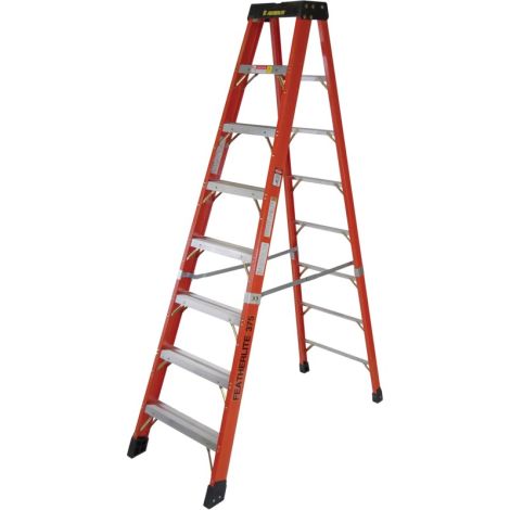 Industrial Extra Heavy-Duty Fibreglass Stepladders (6800 AA Series) 8', Fibreglass, 375 lb cap., Type 1AA