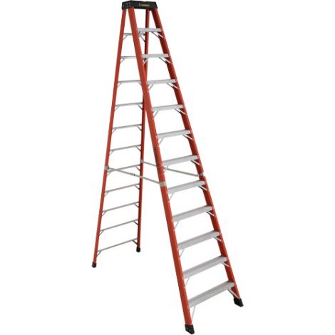 Industrial Extra Heavy-Duty Fibreglass Stepladders (6800 AA Series) - Nominal Height: 12'