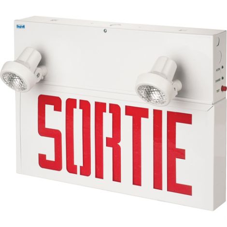 Stella Combination Signs - Sortie, LED, Hardwired, 17-1/2" L x 12-1/2" W, French