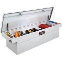 Crossover Truck Box (Single Lid) - Colour: White - Overall Width: 72" - Overall Depth: 18-7/8" - Overall Height: 29-1/4"