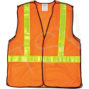 CSA Compliant 5-Point Tear-Away Traffic Safety Vests - Size: 2X-Large - Case/Qty: 8