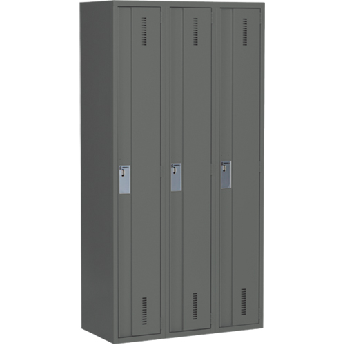 Concorde™ Heavy Duty Single Tier Lockers, Colour Charcoal