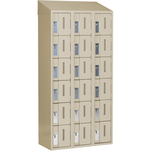 Concorde™ Heavy Duty Lockers, 6 Tiers - Colour Beige