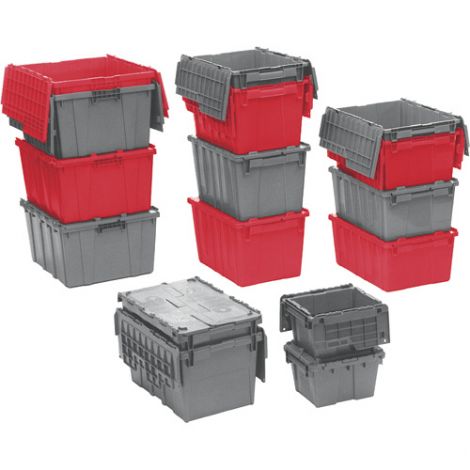 Flipak Polyethylene Plastic (PE) Distribution Container - Outside Dimensions Top: 26.9"L x 16.9"W - Case/Qty: 3