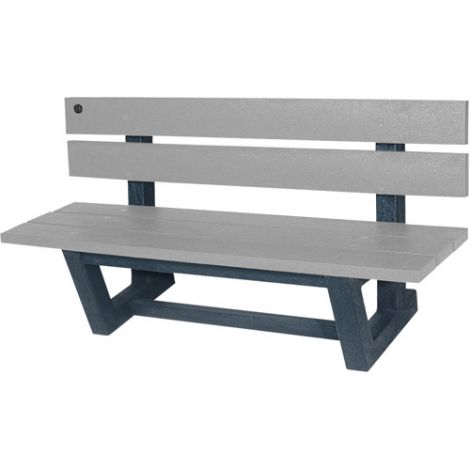 Recycled Plastic Outdoor Park Benches - Length: 72" - Width: 23-3/16" - Height: 29-13/16"