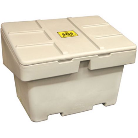 Salt Sand Container SOS™ w/Hasp - Capacity: 18.5 cu. Ft. - Colour: Grey - Height: 34"
