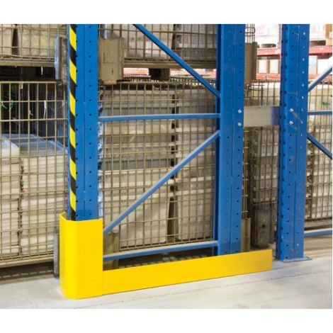 Racking Aisle Protectors - Single Wrap - Left - Overall Dimensions: 46-1/2"L x 3"W x 12"H 