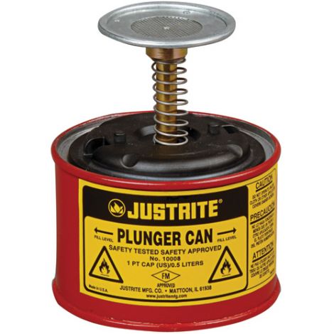 Plunger Cans - Steel - Capacity: 1 pt. 
