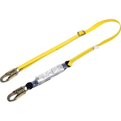 Workman™ Energy-Absorbing Lanyards - Number of Legs: 1 - Special Features: Adjustable - Length: 6'