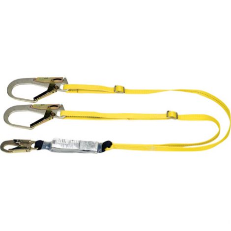 Workman™ Energy-Absorbing Lanyards -  Number of Legs: 2 - Special Features: Adjustable - Length: 6'
